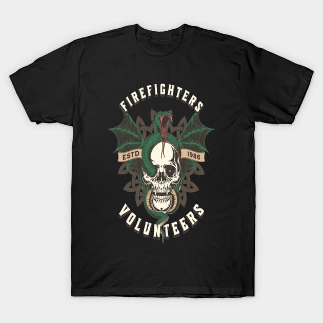 Fire fighters volunteers T-Shirt by New trend getdesk 